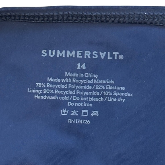 NWT Summersalt The Ruffle Backflip One Piece Swimsuit SOLD OUT Lapis/Deep Sea 14 - Picture 5 of 7